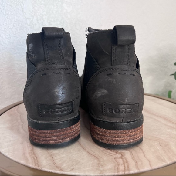 Sorel Waterproof Black Emilie Chelsea Boots size 10 - Picture 4 of 8